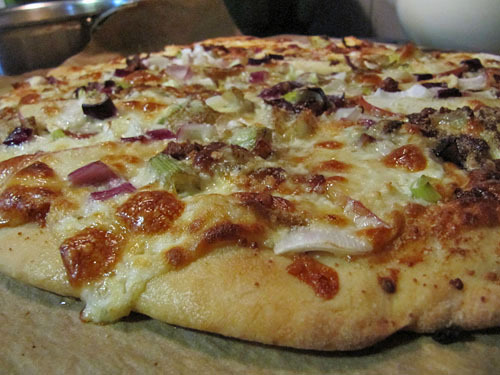 Pizza with Bacon, Apple, Fennel & Rosemary