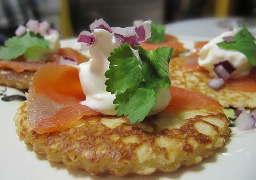 Buckwheat Blini with Smoked Salmon