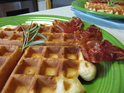 Rosemary Buttermilk Waffles