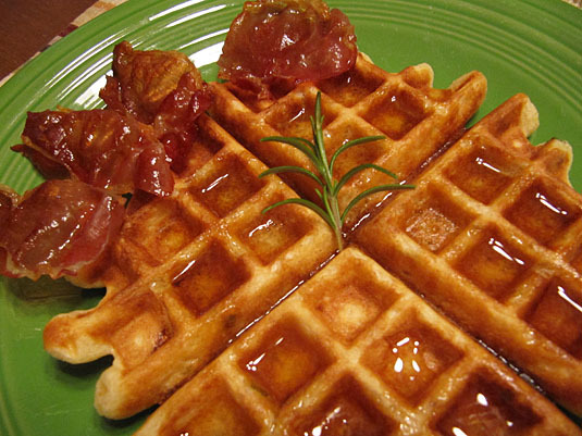 Rosemary Buttermilk Waffles