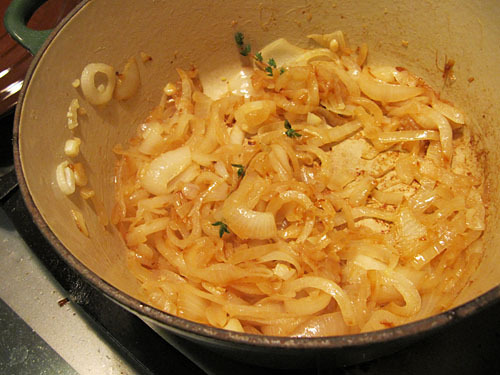 cheese-topped onion soup