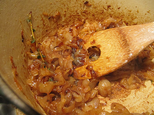 cheese-topped onion soup