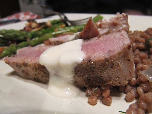 Fennel-crusted tuna