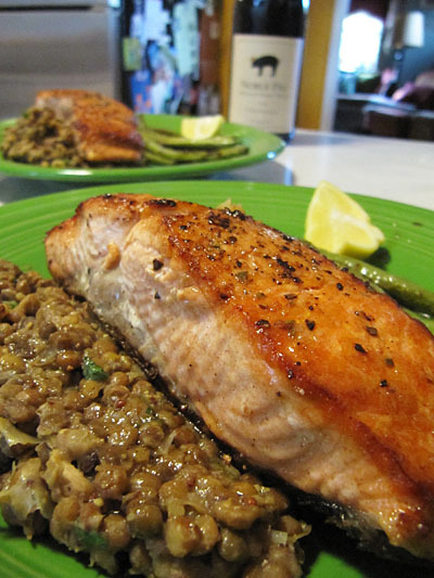 Salmon & Lentils