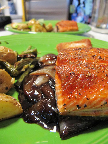 Sockeye Salmon with Agrodolce Sauce