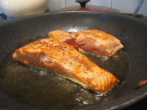 Pan-Roasted Salmon with Grapefruit Quinoa Salad