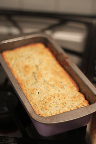 Loaf of Lemon Chia Seed Zucchini Bread