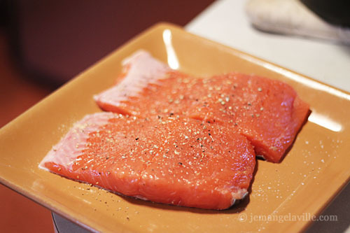 Coho Salmon with Basil Cream