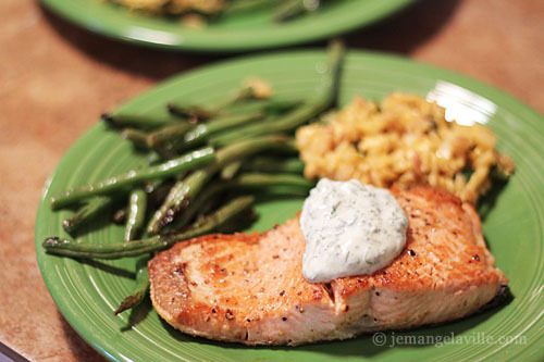 Coho Salmon with Basil Cream