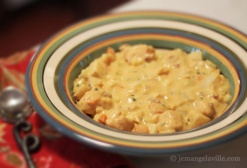 Coho Salmon and Corn Chowder