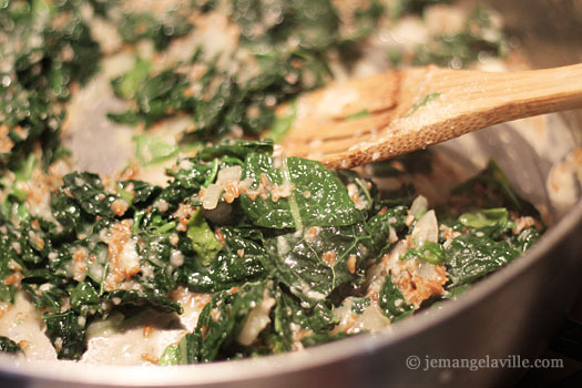 Greens and Bulgur Gratin