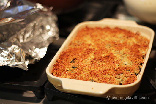 Greens and Bulgur Gratin