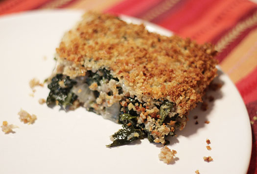 Greens and Bulgur Gratin