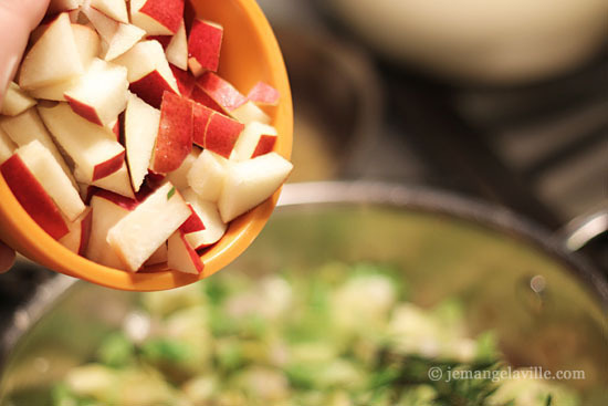 Brussels Sprouts with Pear and Hazelnuts