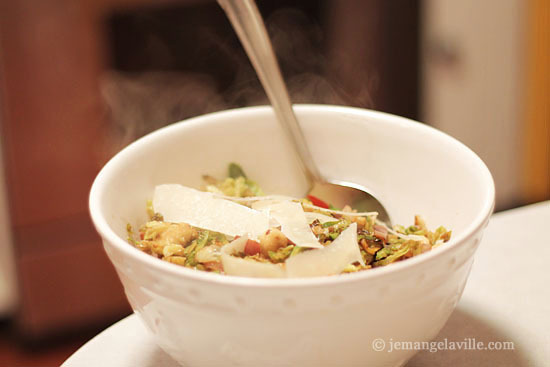 Brussels Sprouts with Pear and Hazelnuts