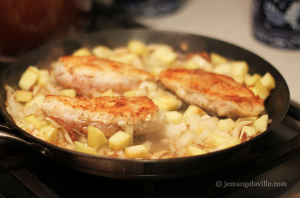 Chicken, Apples and Cream a la Normande