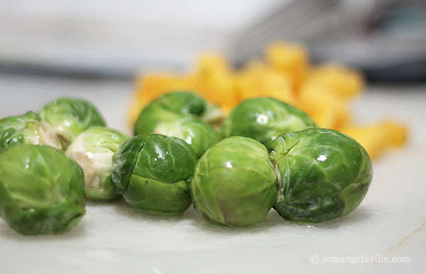 FFwD: Brown Sugar Squash and Brussels Sprouts en Papillote