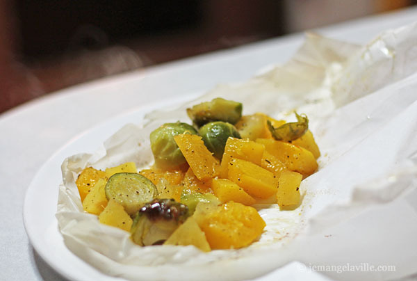 FFwD: Brown Sugar Squash and Brussels Sprouts en Papillote