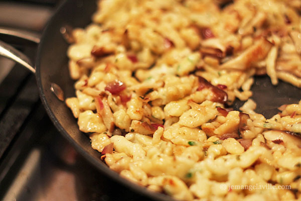 French Fridays with Dorie: Herb-speckled Spaetzle