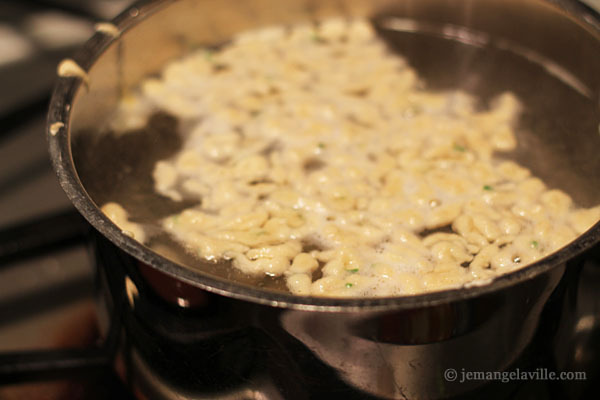 French Fridays with Dorie: Herb-speckled Spaetzle