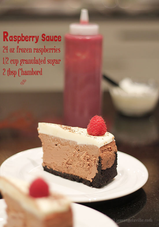 Valentine's Day Dessert: Sour Cream Raspberry Chambord Cheesecake