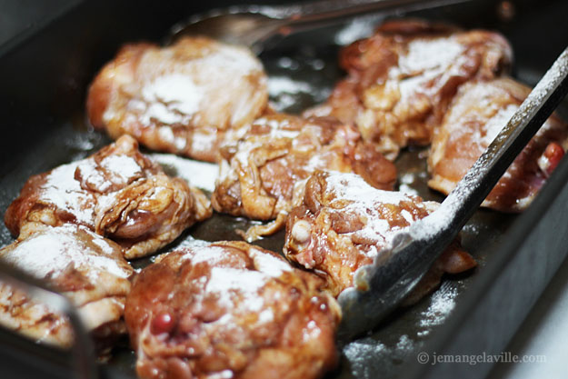 Cinnamon-Roasted Chicken Thighs with Harissa Sauce