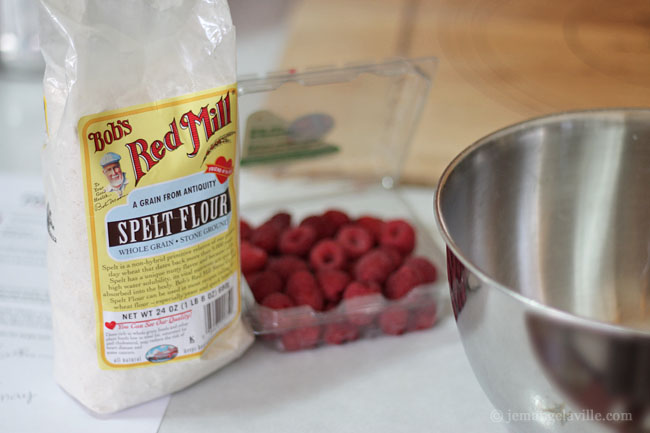 Raspberry Spelt Scones