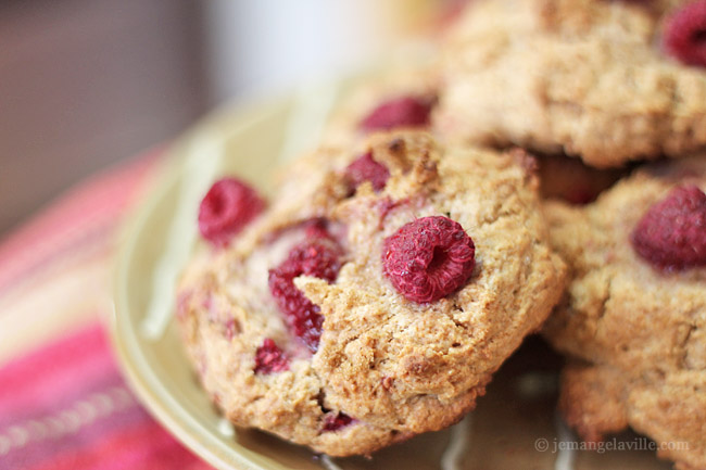 Raspberry Spelt Scones