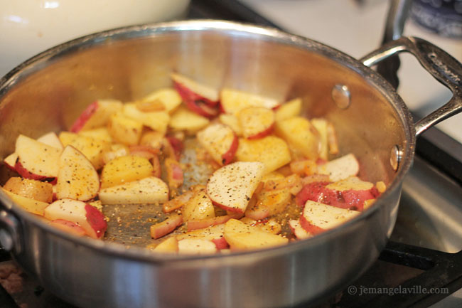 Baked Fish, Potatoes and Chorizo