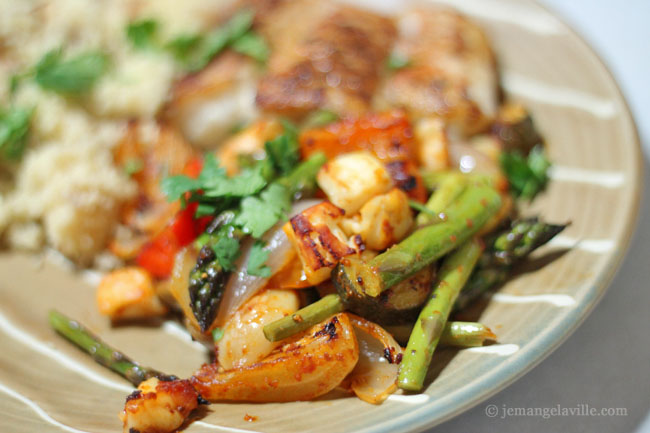 Moroccan Vegetables with Halloumi Cheese