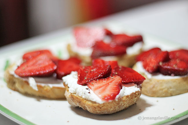 French Fridays with Dorie: Goat Cheese & Strawberry Tartine