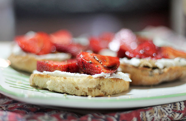 French Fridays with Dorie: Goat Cheese & Strawberry Tartine