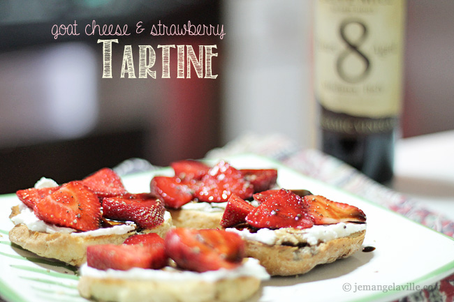 French Fridays with Dorie: Goat Cheese & Strawberry Tartine