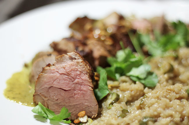 Grilled and Marinated Green Curry Pork Tenderloin