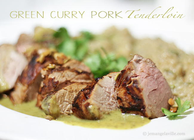 Grilled and Marinated Green Curry Pork Tenderloin