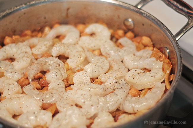 Roasted Shrimp, Fennel, & Garbanzo Beans with Parmesan-Spelt Breadcrumbs