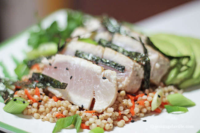 Sorghum Sushi Salad with Seared Tuna and Avocado