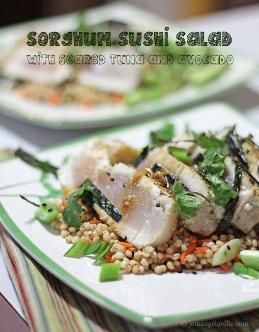 Sorghum Sushi Salad with Seared Tuna and Avocado