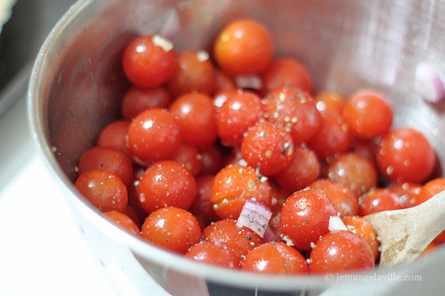 Roasted Cherry Tomato Tart with Smoked Mozzarella and Basil