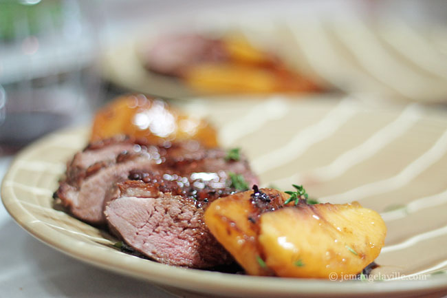 Duck Breasts with Fresh Peaches