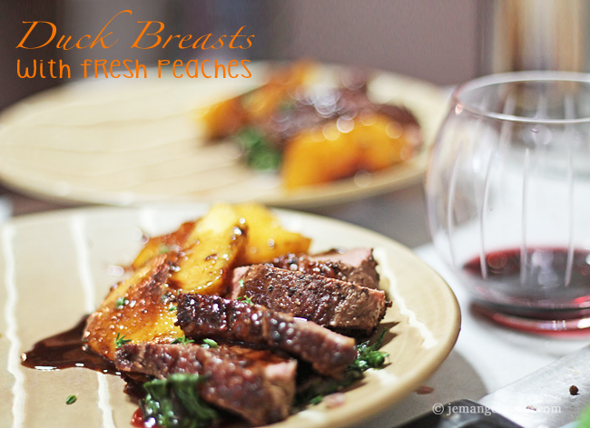 Duck Breasts with Fresh Peaches