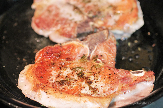 Pork Chops with Rosemary Butter, plus Delicate Squash with Maple & Dijon