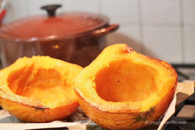 Roasted Red Kuri Squash Soup with Coconut