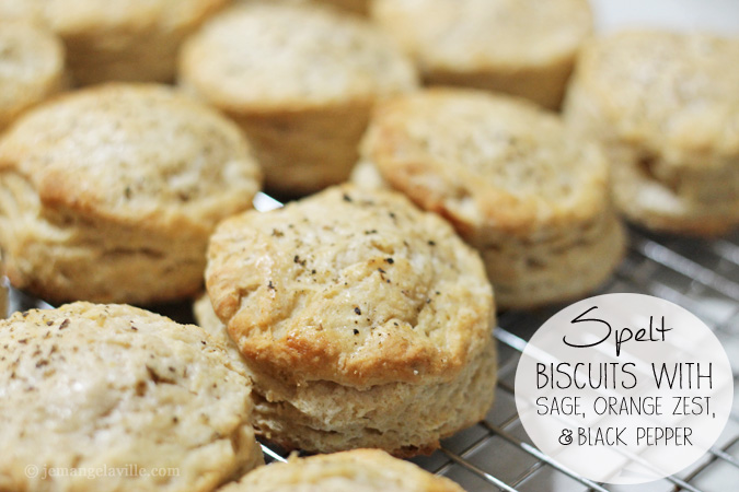 Spelt Biscuits with Sage, Orange Zest, and Black Pepper