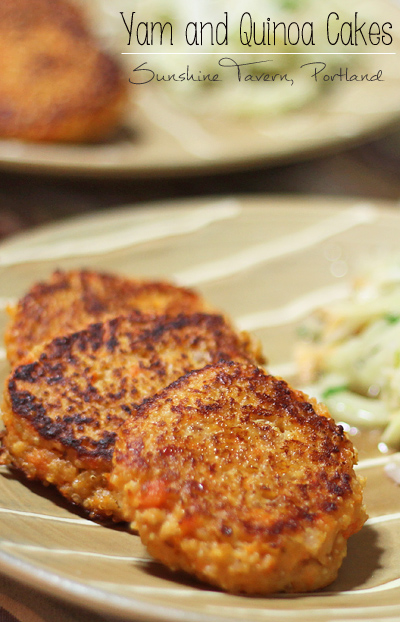 Yam and Quinoa Cakes from Portland's Sunshine Tavern