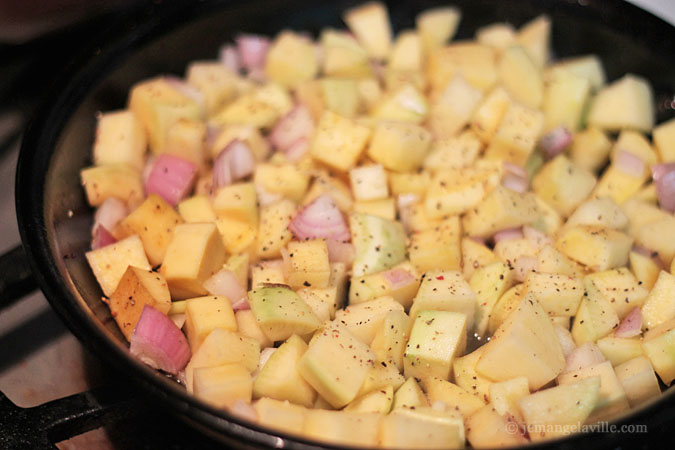 Rutabaga Hash with Onions and Crisp Bacon