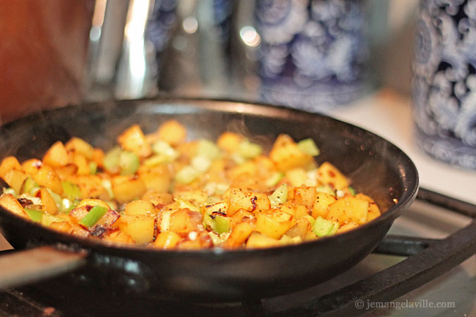 Rutabaga Hash with Onions and Crisp Bacon