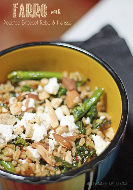 Farro with Roasted Broccoli Rabe & Harissa