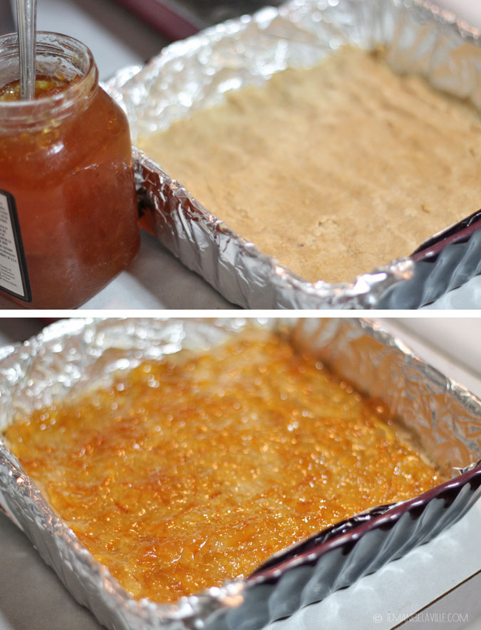 Salted Peanut Butter and Orange Marmalade Bars