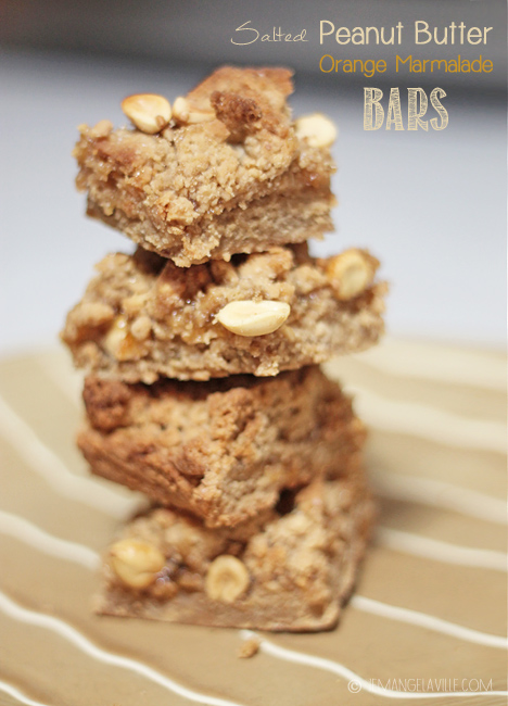 Salted Peanut Butter and Orange Marmalade Bars